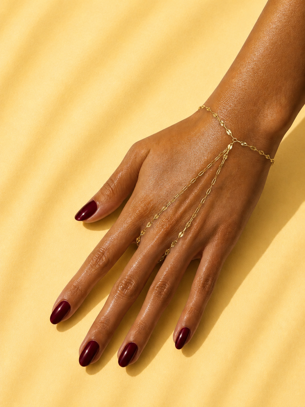 Gold Sparkle Paperclip Handchain